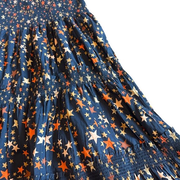 Sunshine Tienda Rio Dress Dark Sky Star Print Smocked Cotton Size 2XL Womens NWT - Picture 5 of 14